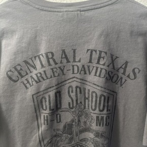 Harley-Davidson Dripping Oil Can Central Texas Old School T-Shirt Mens Large - Picture 9 of 11